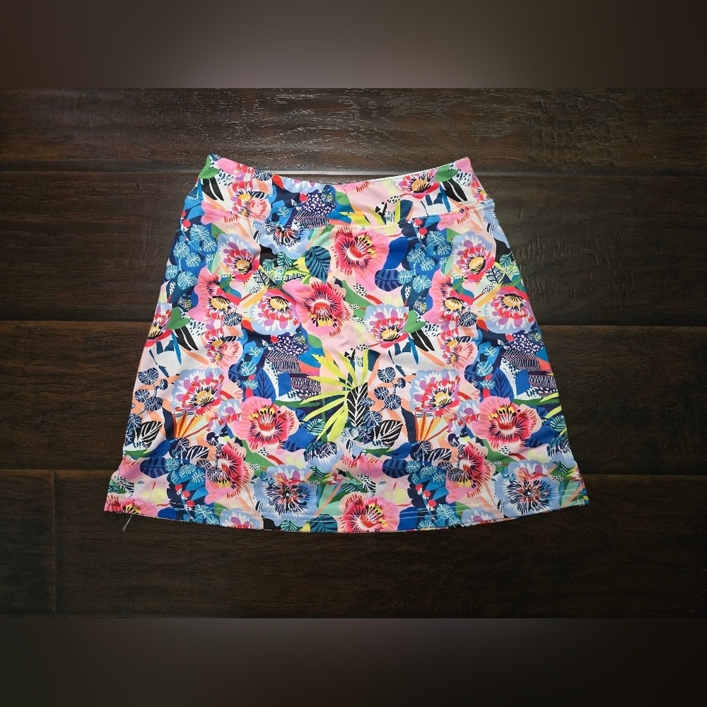 Womens Floral Athleisure Sport Stretch Skort XS
